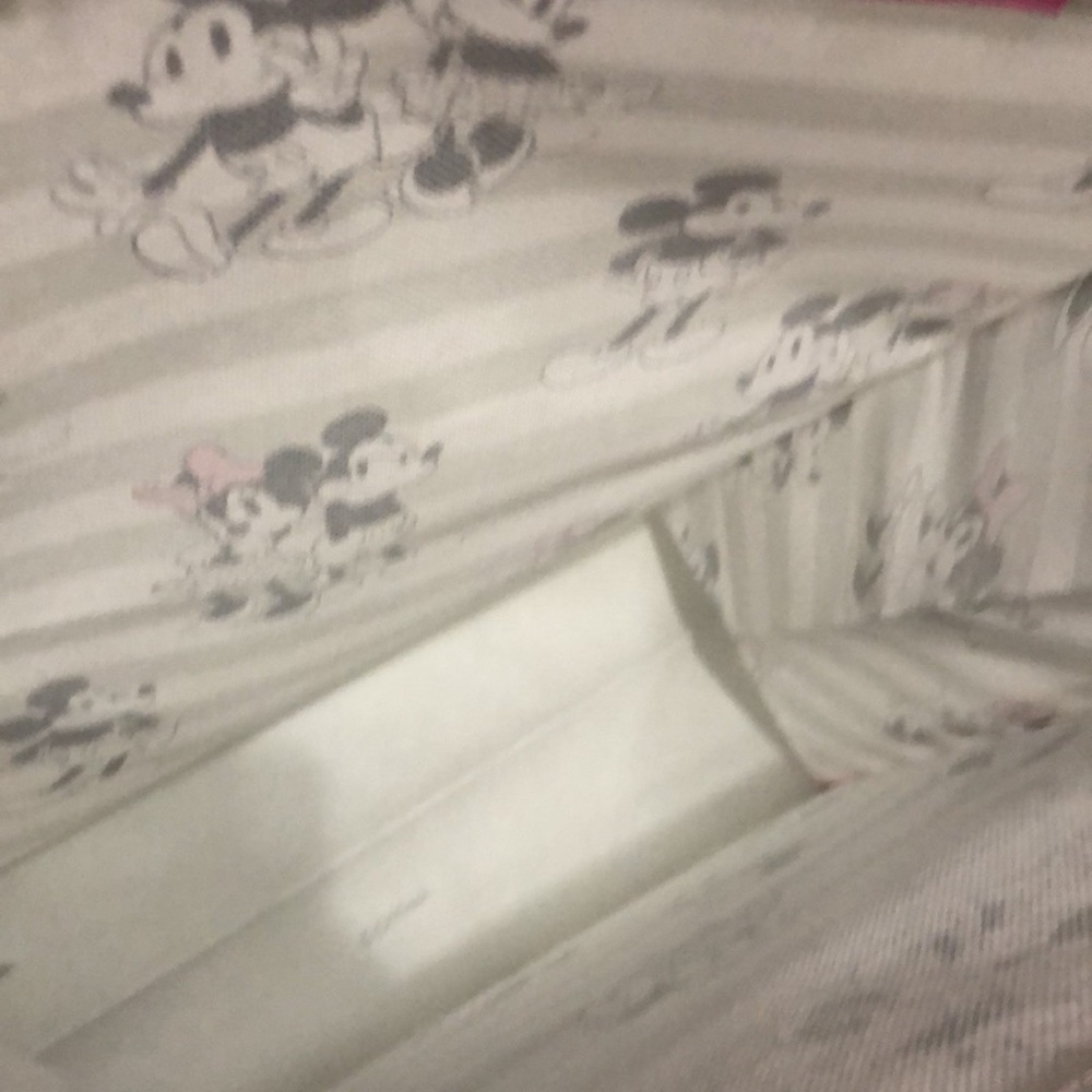 Disney Gray & Pink Mickey & Minnie Striped Tote Bag - Picture 5 of 5